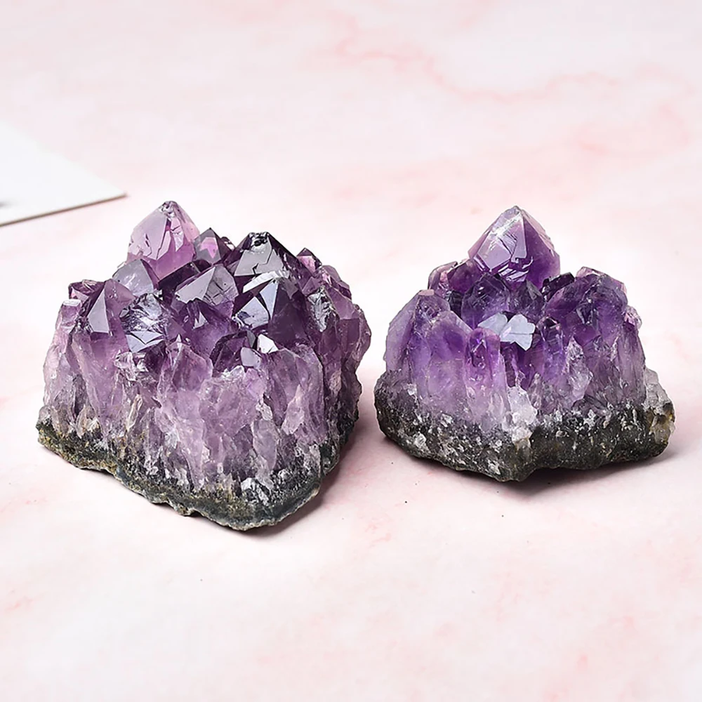 Genuine Real Amethyst Clusters Rough Purple Rock Raw Natural Cave Raw Crystal Cluster Energy Reiki Healing Stones Tower Bulk