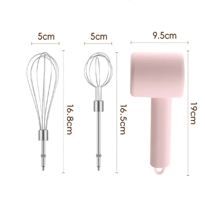 Portable Electric Food Mixer Wireless Hand Blender 3 Gear Speeds High Power Dough Blender Egg Beater Baking Kitchen Mixer Tools 6
