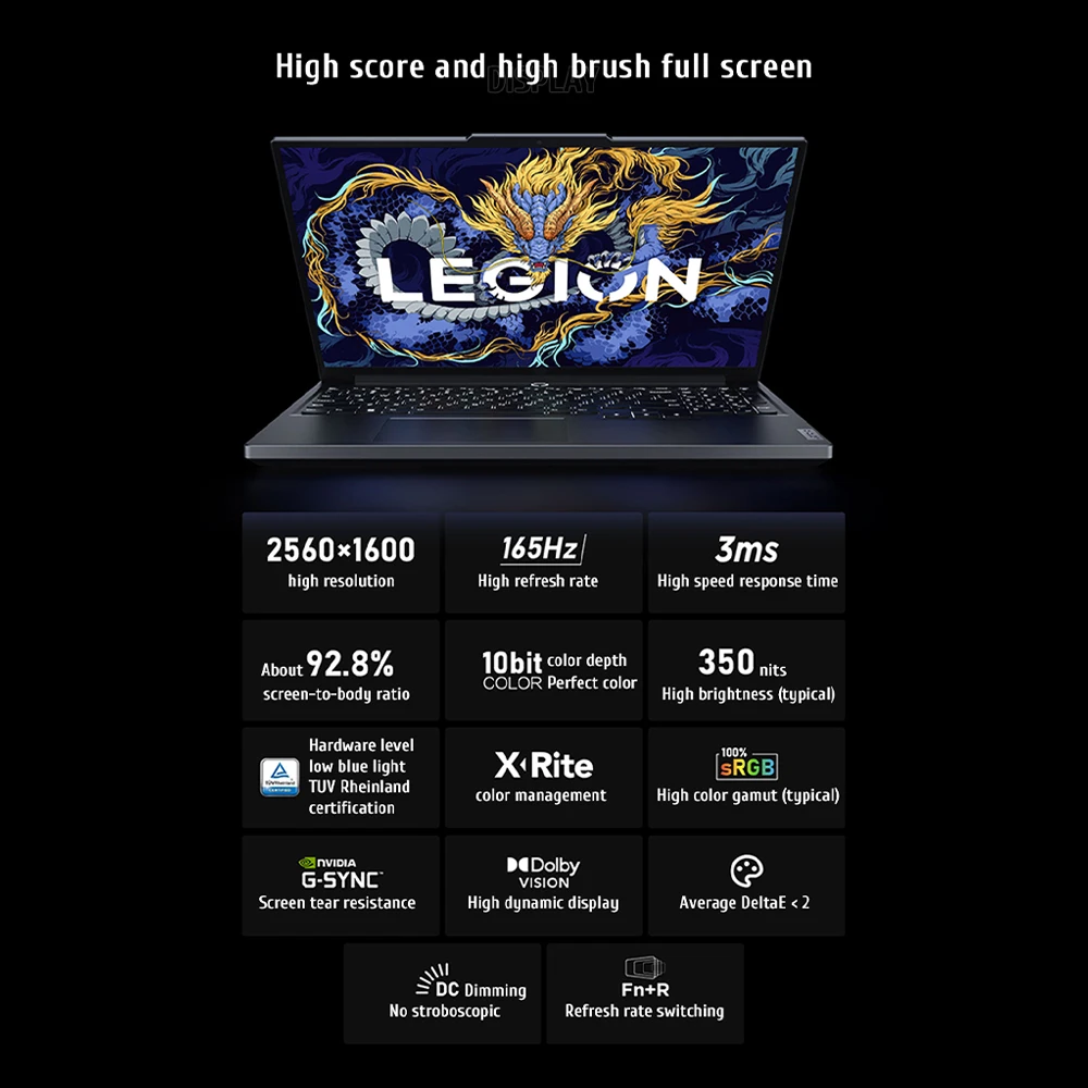 Lenovo LEGION Y7000P 2024 Gaming Laptop 14th Core i7-14650HXGraphics RTX 4050/4060 16-inch 165Hz Screen Notebook PC 3