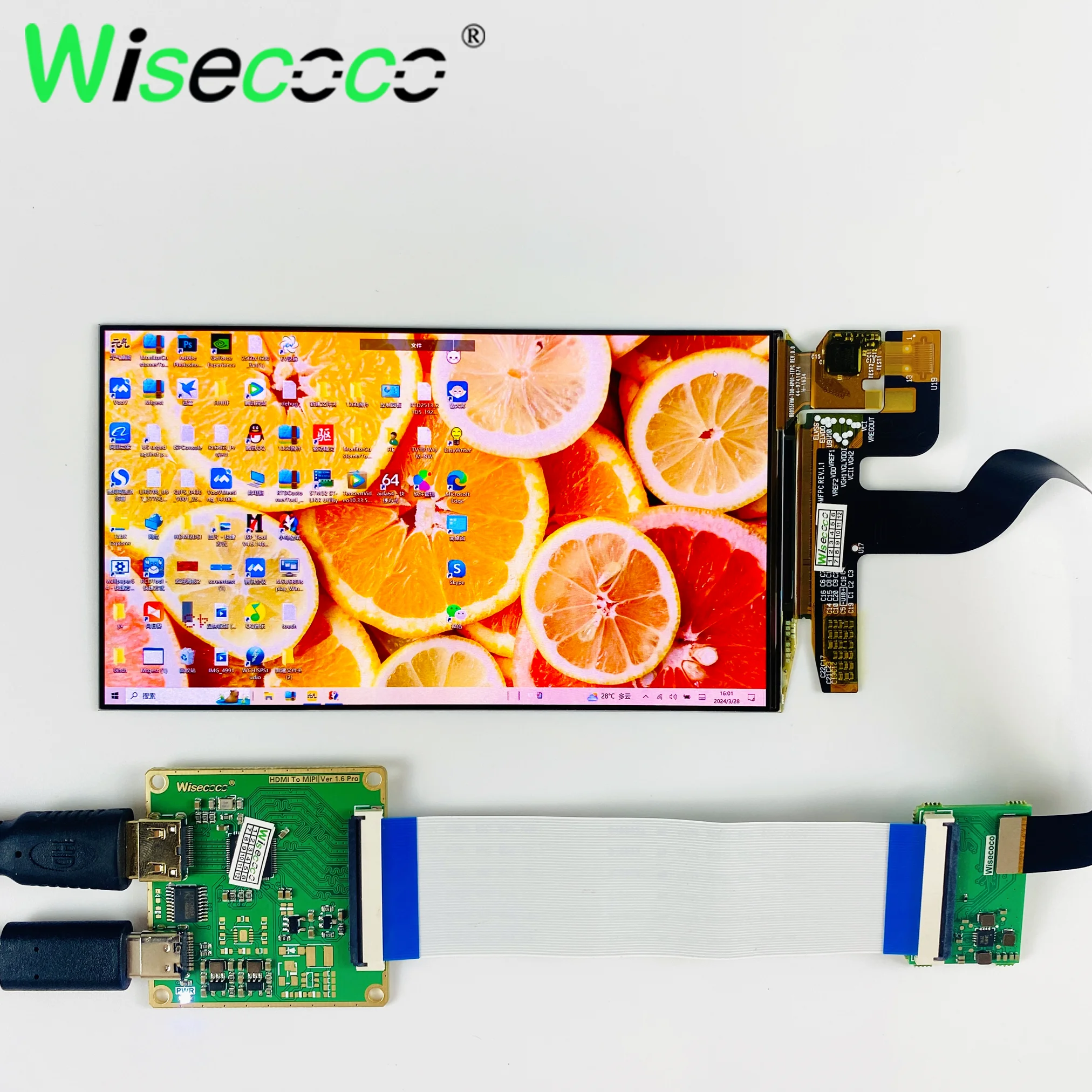 Raspberry pi Oled Display Touchscreen Ultrafinos na Célula Painel Wisecoco 5.5 Display 1920x1080 - Imagem 3