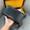 Authentic Crocodile Skin Businessmen Long Organizer Wallet Wristlets Clutch Bag Genuine Real Alligator Leather Male Card Purse 6