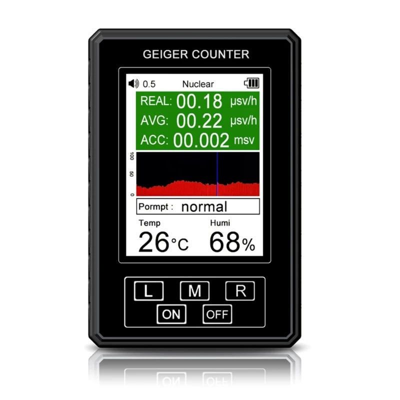 

Digital Dosimeter for Radiation Monitoring High Sensitivity BetaGamma Detection Large LCD Display Professional