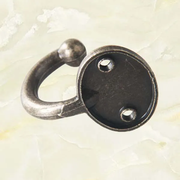 레트로 코트 모자 후크 도어 벽 행거 합금, 35x30mm-청동, 로트 6 개