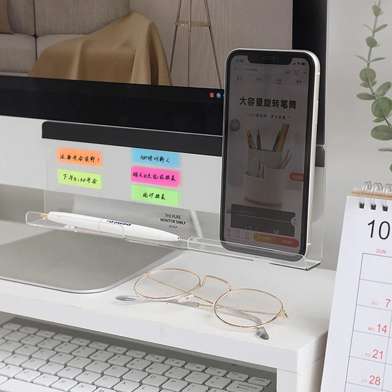 

Acrylic Monitor Message Memo Board Sticky Notes Board Monitor Memo Sign Transparent Message Board MultifunctionOffice Stationery