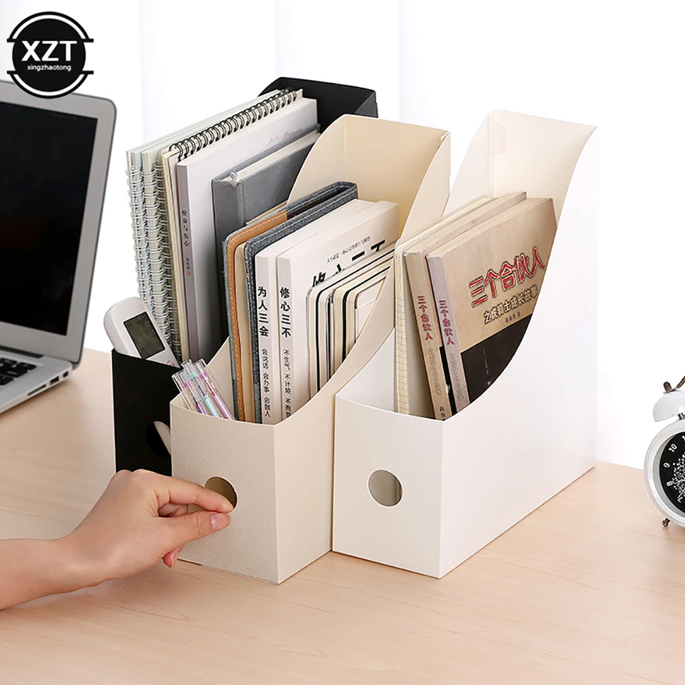 Simple Office Document File Storage Box Folding Desktop Organizer Multi Functional Book Pencil Sundries Storage Box Supplies
