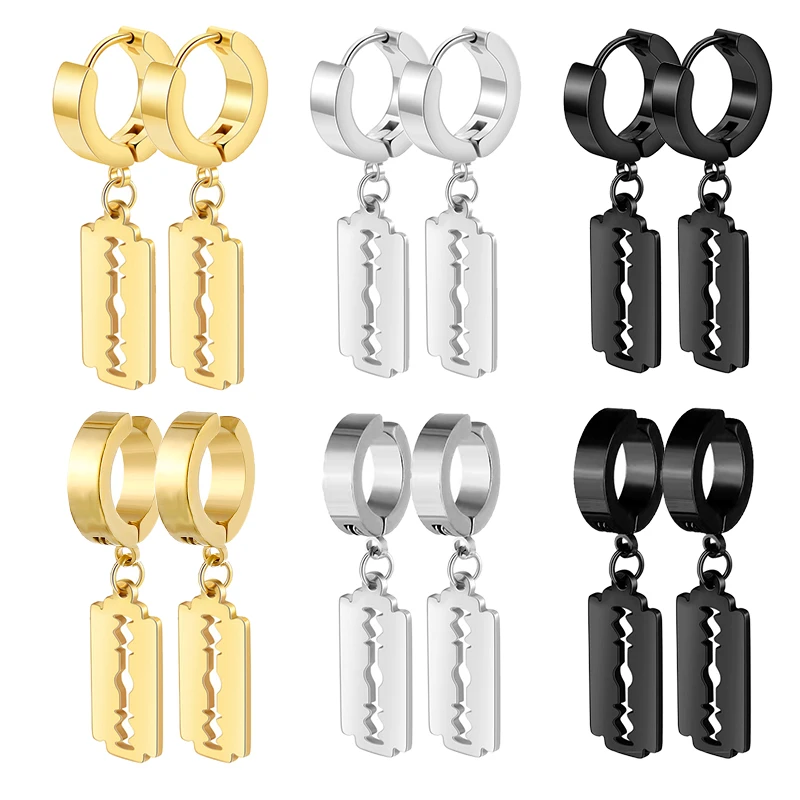 1Pair Punk Gothic Stainless Steel Stud Earring Creative