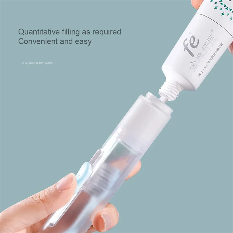 Travel Portable Folding Toothbrush Integrated Camping Hiking Outdoor Easy To Carry Plastic Toothbrush Toothpaste Storage Set