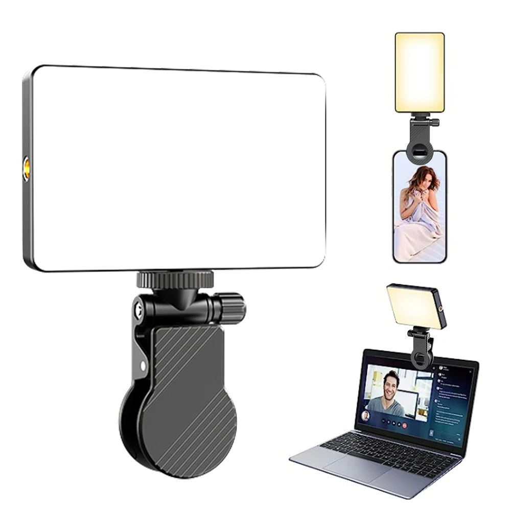 Andoer Selfie Ring Light With Clip - Dimmable Video Light For Phone, Laptop & Camera