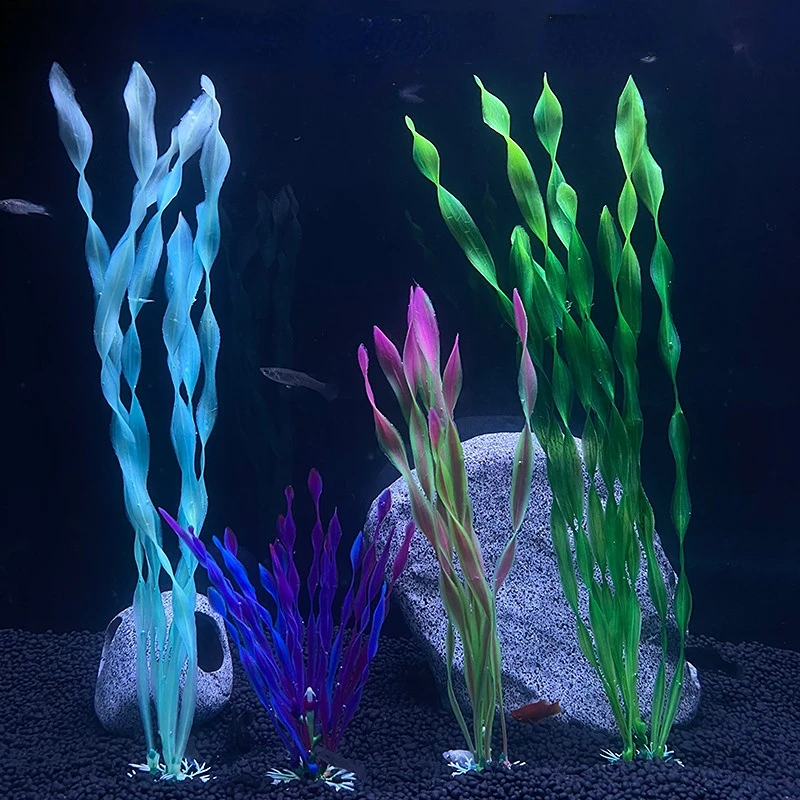 10 Pz/Lotto Fish Tank Paesaggistica Decorazione Falso Kelp Acqua Erba Plastica Fiore Simulazione Pianta Mare Erba Acquario