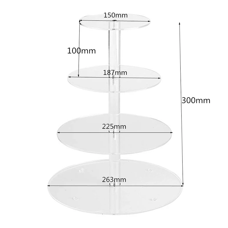 3/4/5/6/7 Tier Acrylic Wedding Cake Stand Crystal Cup Cake Display Shelf Cupcake Holder Plate Birthday Party Decoration Stands