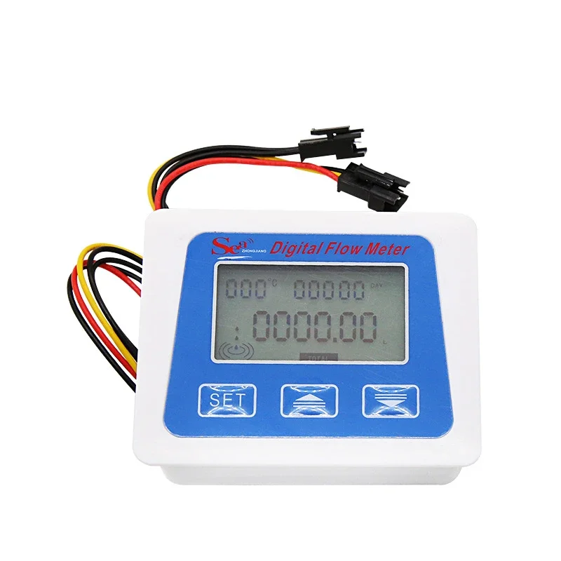 

Electronic water meter Temperature time G1/2 flow sensor Digital display Flow gauge Flowmeter