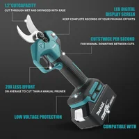 Sécateur électrique sans fil Makita 18V 45mm sans balais, 2 vitesses, pour jardin, arbres fruitiers et bonsaïs 6