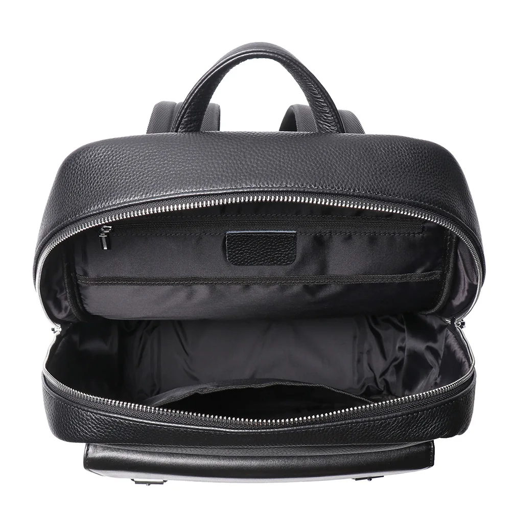 New Genuine Leather Backpack, Men's Large-Capacity Top-Layer Cowhide Wheeled Travel Backpack 6