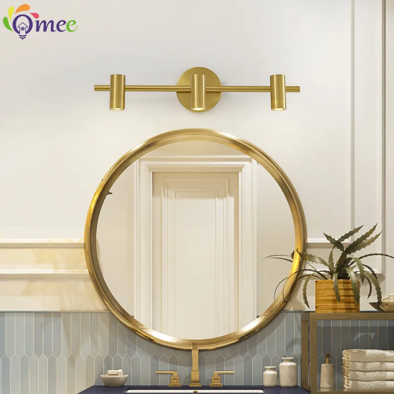 OMEE 3 Light Vintage Wall Lamp Bathroom Mirror Lamp Black Metal E27 Modern Wall Light Indoor Aisle Hallway Living Room Bedroom