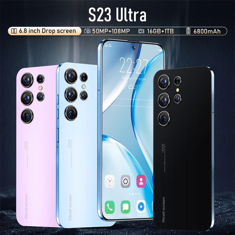 Smartphone S23 Ultra 7.0 Hd Camera 5g Internet Celulares 16gb+1t