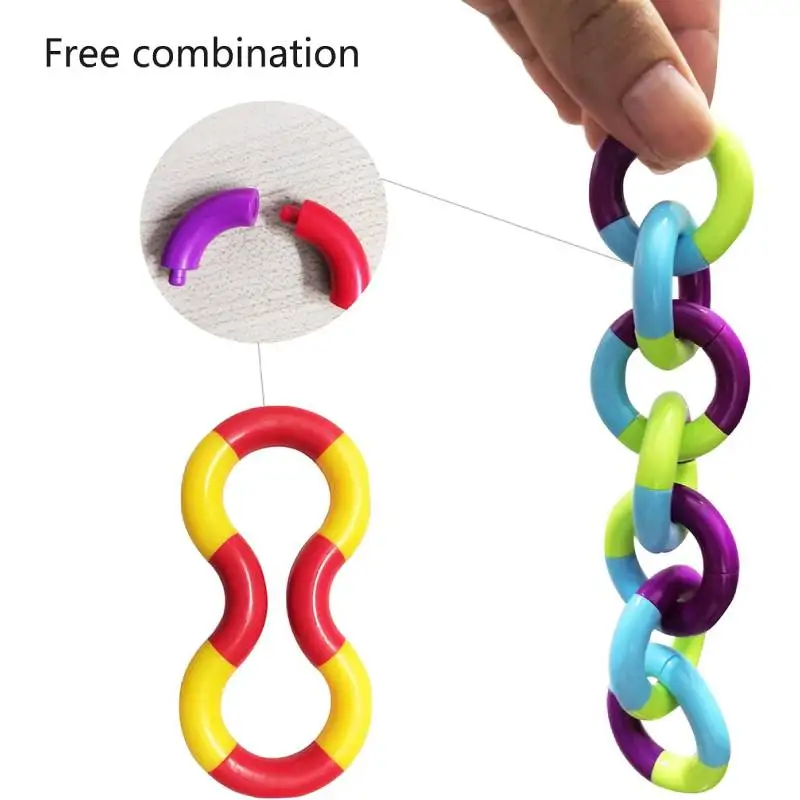 3pcs Stress Relief Finger Toys Twisty Fidget Toys Anxiety Stress Relief  Feeling Winding Toys Brain Toys Gift for Kids Adults