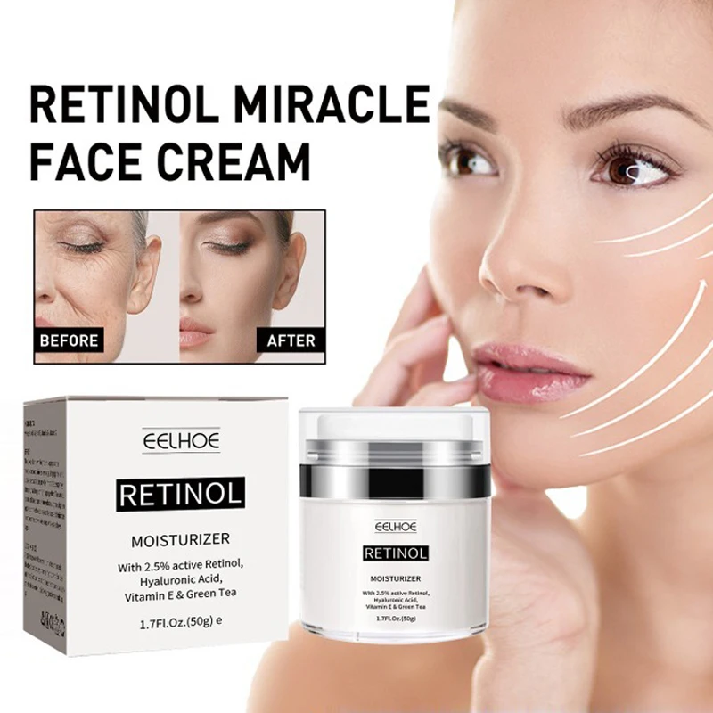 

50g Retinol Anti-Aging Face Cream Reduces Wrinkles Fine Lines Firming Lifting Facial Skin Whitening Moisturizing Cream Skincare