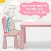 Kids Table and Chair Set, Plastic Children Activity Table and 2 Chairs for Art Craft, Easy-Clean Tabletop, for Daycare Playroom 3