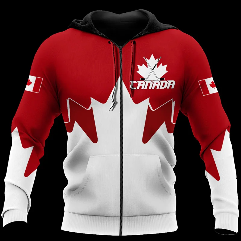 

Canada 3d All Over Printed Maple Leaf Generation Zipped Hoodies Mens Womens Fashion Street Sweatshirts Pullover New Y2k Clothes