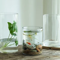6.5x6/8/10/15/18cm Glass Flower Vase for Wedding Centerpieces Cylinder Vase Floating Candle Holders for Small Tealight Party 1