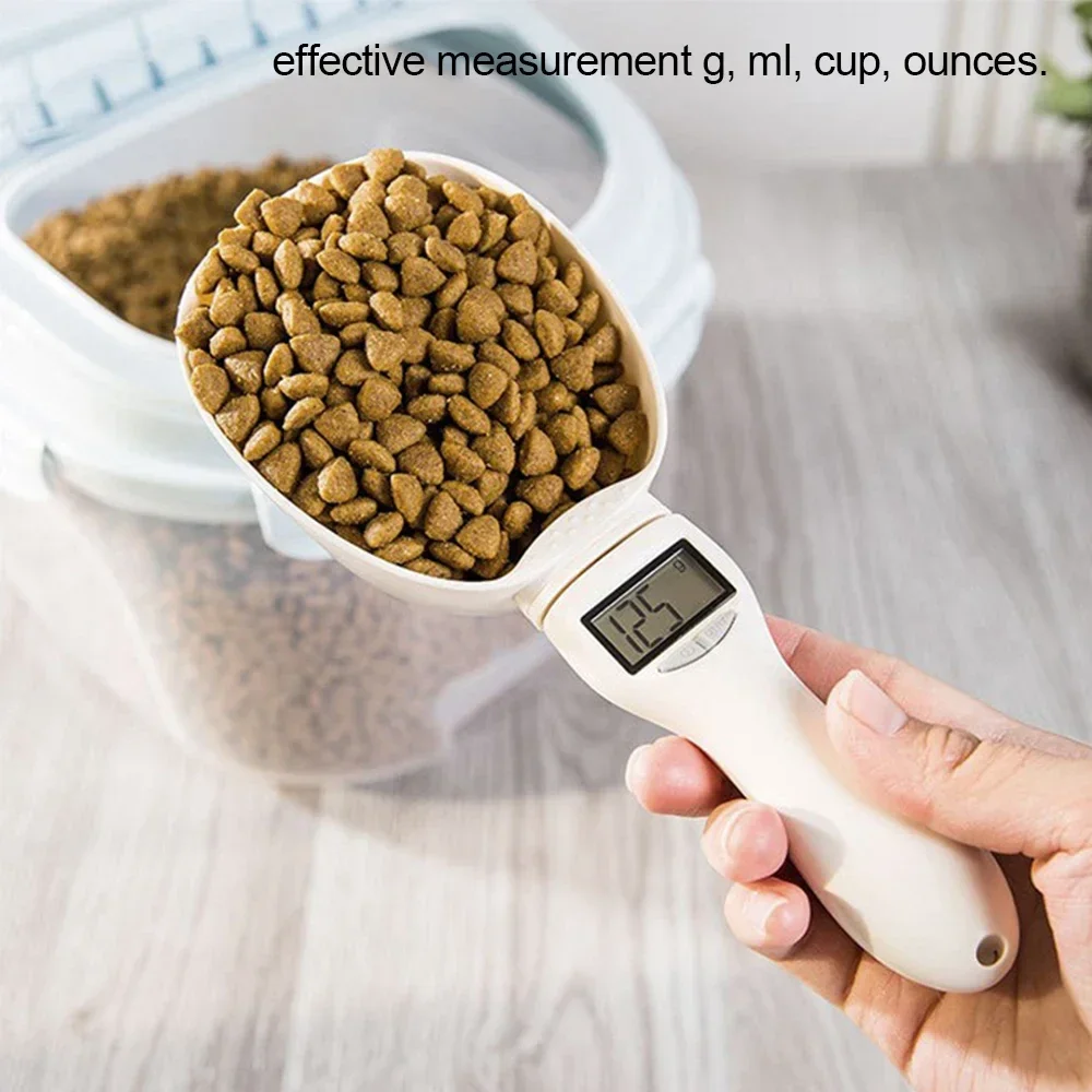 Pet Food Measuring Scoop Electronic Dog Cat Food Measuring Cup Digital Spoon Scale Kitchen Food Scale with LED Display 1