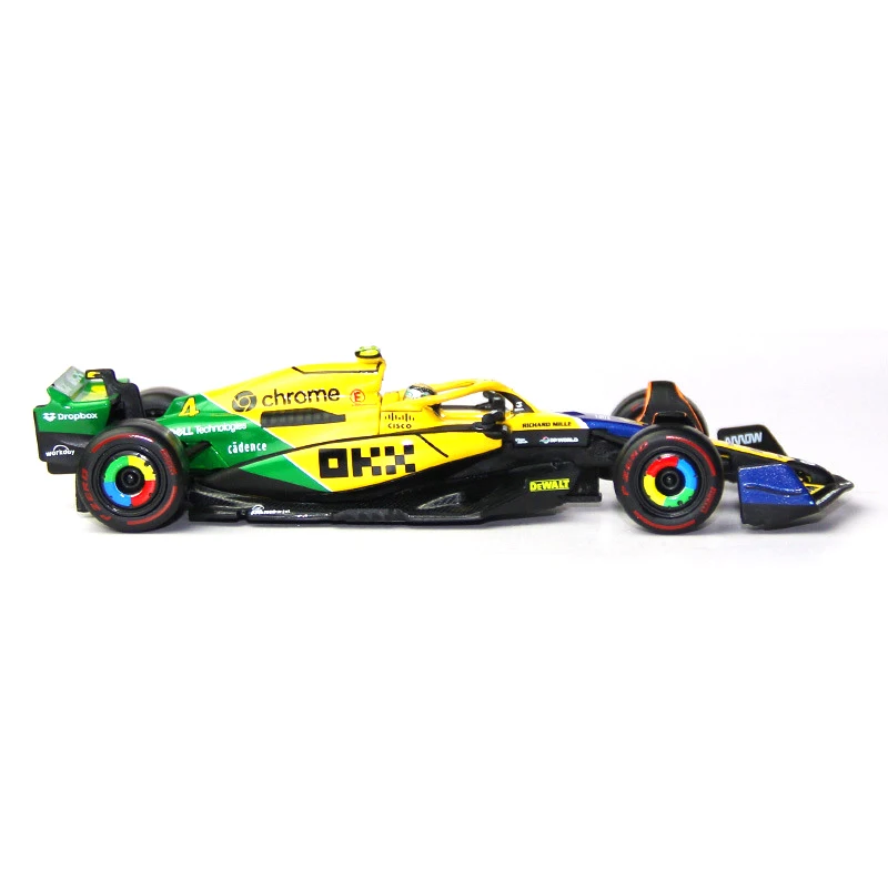 In Stock New Bburago 1:43 Mclaren Mcl38 Monaco Gp Alloy Miniature Mcl38 Miami Gp Diecast Model #4 #81 Lando Norris Toys Kid Gift 3