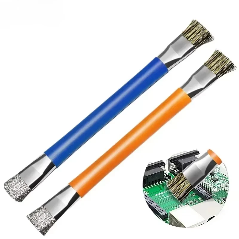 정전기 방지 ESD 안전 이중 헤드 브러시 회로 기판 수리용 IC 칩 PCB 용접 휴대폰/컴퓨터 메인보드 청소