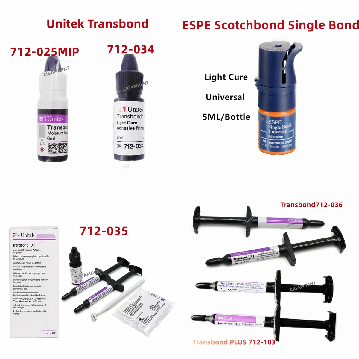 TransbondXT3MUnitekDentalAdhesiveKitLightCureBondTeethGlue