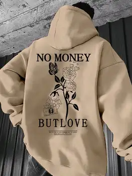 Giacca con cappuccio stile coppia primavera e autunno alla moda Nuova felpa in pile con cappuccio con stampa floreale da uomo allentata S-3XL 1