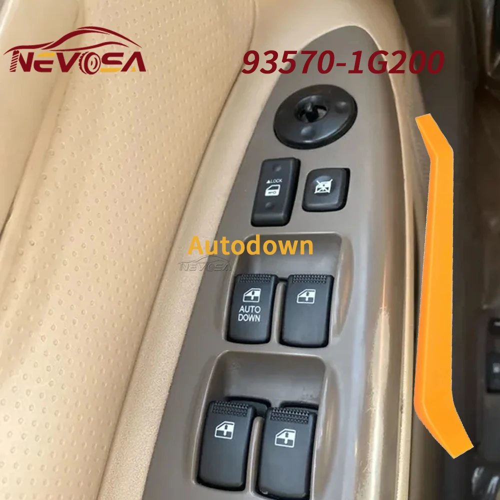 Hauptfensterheberschalter für KIA Rio 2 MK2 JB 2007 2008 2009 93570-1G200 93580-3D000 935701G110 935701G000 Linker Knopf – Detail 8