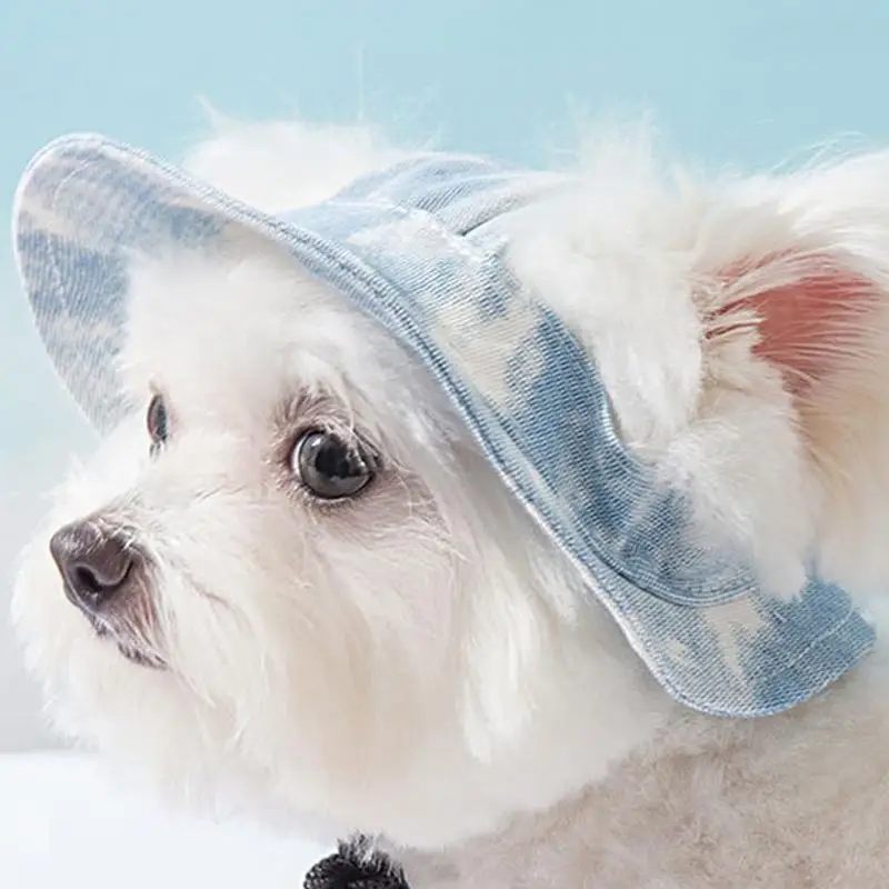 Dog Baseball Caps Pet Sun Visor Hat Sun Protection Cat Sunbonnet Adjustable Drawstring Pet Accessories For Puppy Small Doggy &