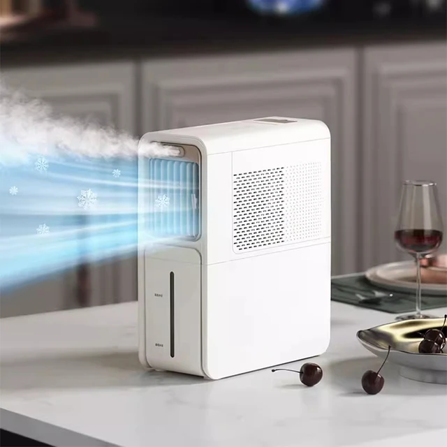 Climatiseur portable de cuisine, réservoir d'eau de 1,6 L, mini ventilateur rafraîchissant pour la maison, ventilateur à brume glacée, ventilateur domestique, rafraîchisseur de cuisine 1