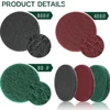 20 Pcs 5 Inch Industrial Circular Scouring Pad Well-fitting Wear-resistant and Durable Making Cleaning and Grinding Easier 3