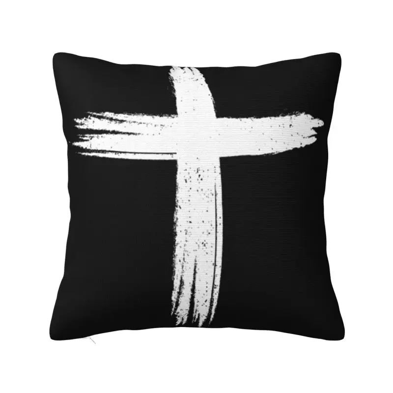 

Jesus Christ Cross Team God Church Catholic Cushion Cover Home Decorative Christian Faith Throw Pillow for Sofa Double Side