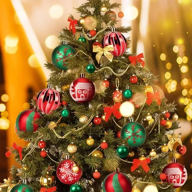 6 Boules De Noël En Forme De Bonbons Pailletées – 8,3 Cm, Or Rose – Décorations Sapin Et Intérieur - 5