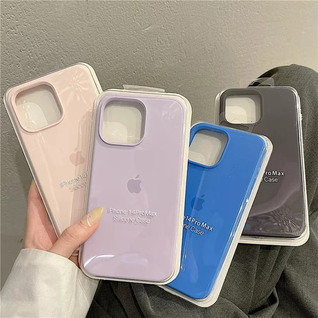 Original Official Apple Silicone Cases For iPhone 13 14 15 12 16 Pro Max Full Protector Full Apple Logo Phone Cover With Box 1