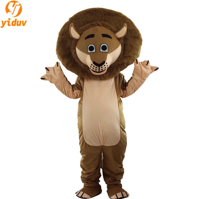 

2024 New Brown African Lion Cartoon Doll Mascot Costume Cute Lion Halloween Cosplay Walking Puppet Doll Props Funny Doll Clothes
