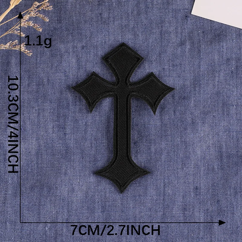 10 Stück mehrfarbige Kreuz-Stickerei-Patches, Muster, DIY-Kleidungsdekoration, Zubehör-Patch, 10,3 x 7 cm – Detail 9
