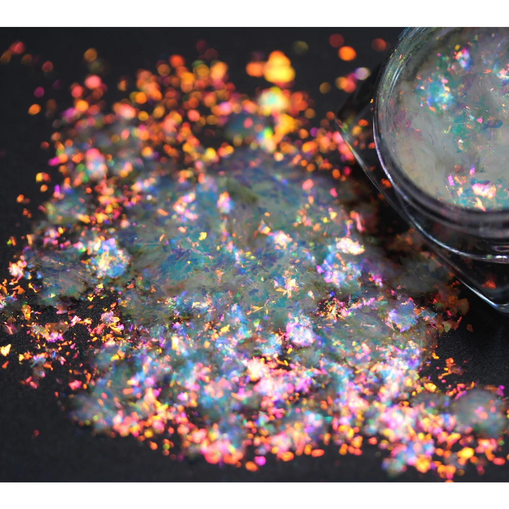 멀티 크롬 레인보우 크롬 색상 변경 화이트 카멜레온 플레이크, 네일, 바디, 얼굴, 립스틱, 화장품, 아이 섀도우 수지 DIY