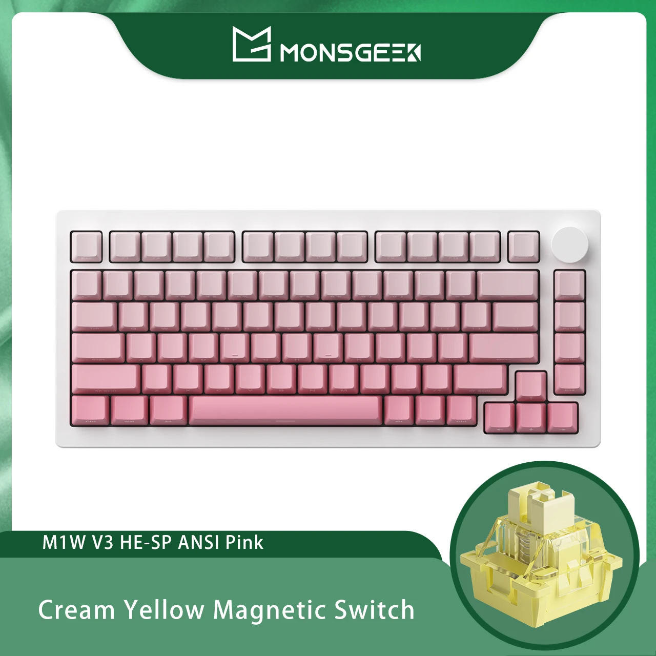 Monsgeek M1HE　磁気式ラピッドトリガーキーボード MONSGEEKからM1HEが新発売｜磁気キースイッチ/メカニカルキー