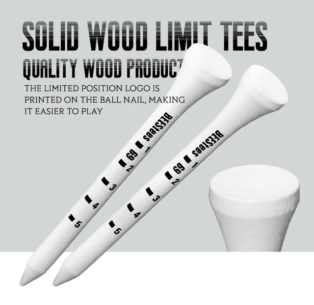 Tee Da Golf In Legno - 70mm, 6mm, Confezione Da 1000 Pezzi, Ecologici - Foto 8