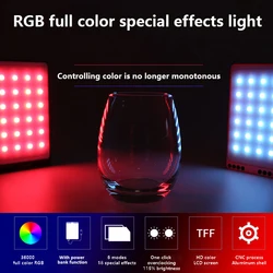 Led luz de vídeo pode ser escurecido luz da noite lâmpada de humor usb recarregável lâmpada de preenchimento dslr câmera colorida painel de fundo acessórios para casa
