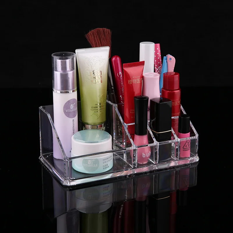 Makeup Lipstick Stand Case Makeup Organizer Storage Box Lipstick Display Stand Holder Cosmetic Jewelry Organizer Box with lid