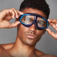 New Fashion Large Frame Swimming Goggles for Women Man HD Antifog Glasses Adult Manufacturer Direct Wholesale 2