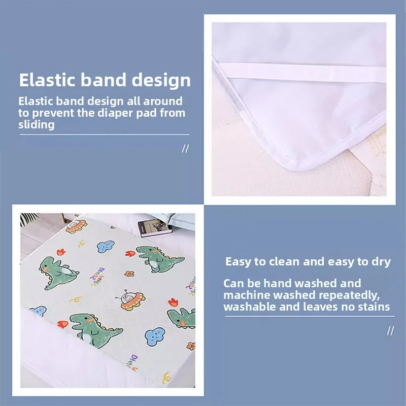 Waterproof Washable Mattress Protector for Baby Toddlers Cute Cartoon Bed Pad Breathable Diaper Nursery Essential Changing Pads