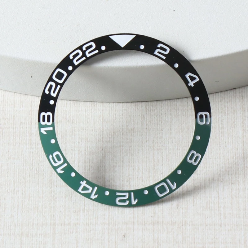Ceramic Black Grey 38mm Watch Bezel Insert - Modern Design Accessories