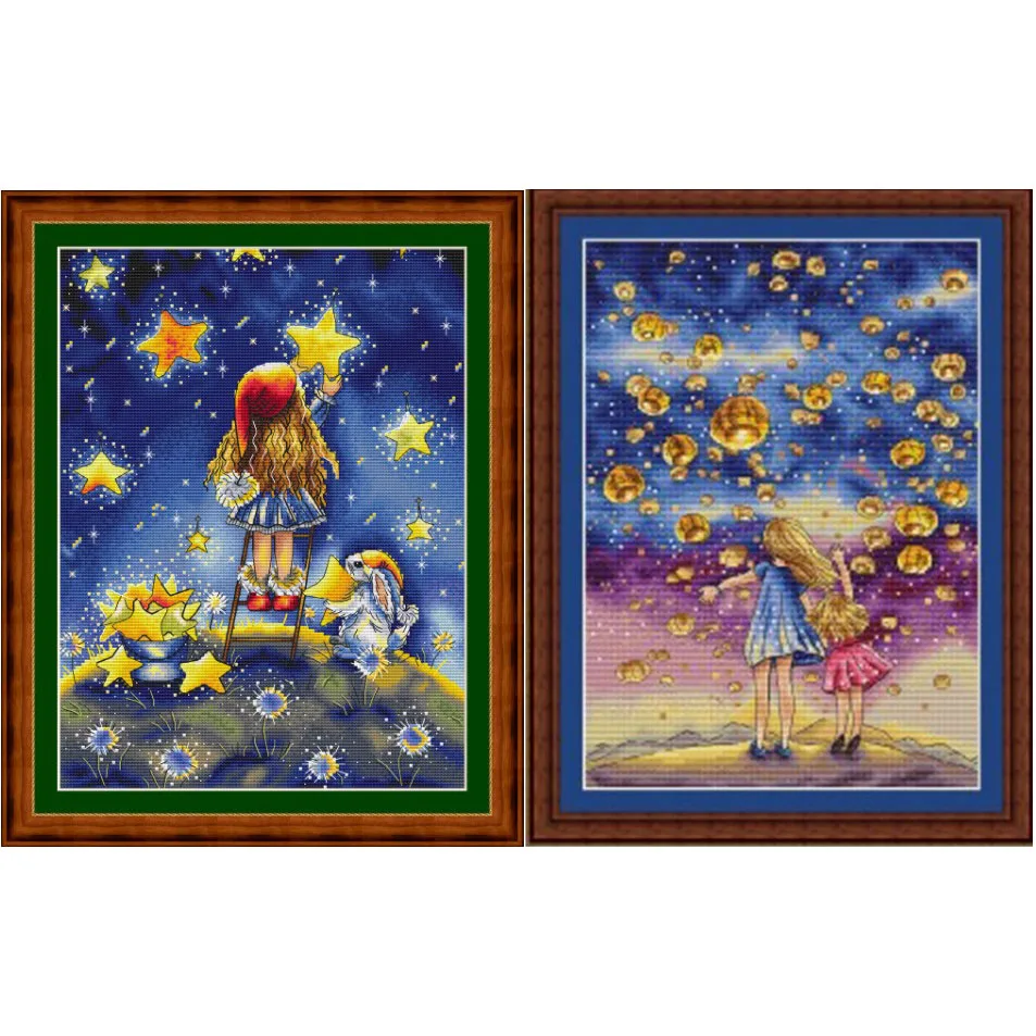 7110 Cross Stitch Sets Cross Stitch Paintings 14ct 18ct Stich Cross Stitch Kit Embroidery Needle