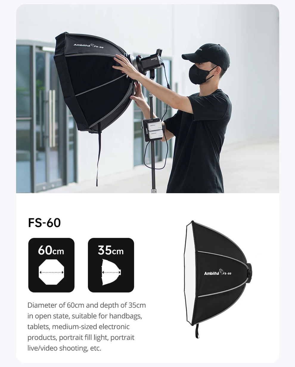 FS40/60/80 Series 40cm 60cm 80cm Softbox Honeycomb Grid（only Grid）