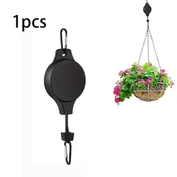 Heavy - Duty Retractable Pulley Plant Hanger (Black)