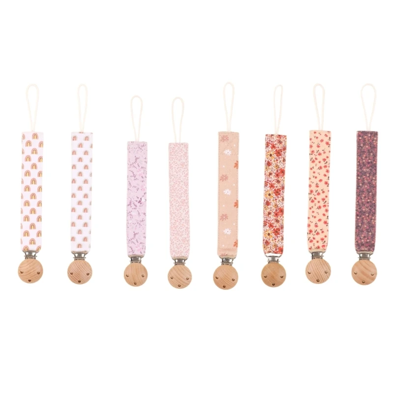 

Набор из 2 шт., зажим для детской соски, цепочка для малышей, подвеска для кроватки, декор, хлопковый держатель для соски, для